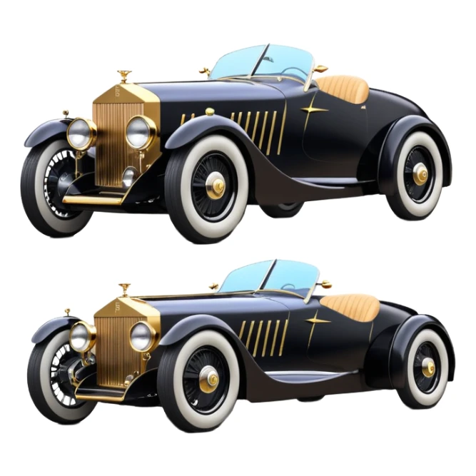 Batgirl’s black Bare bones chopped streamlined sporty (stripped down) hot street rodded engine sports car 1932 Rolls Royce Woody futuristic electric spaceship motors and lightening dynamos with wide racing wheels that are held strong by advanced suspension and steering sticker