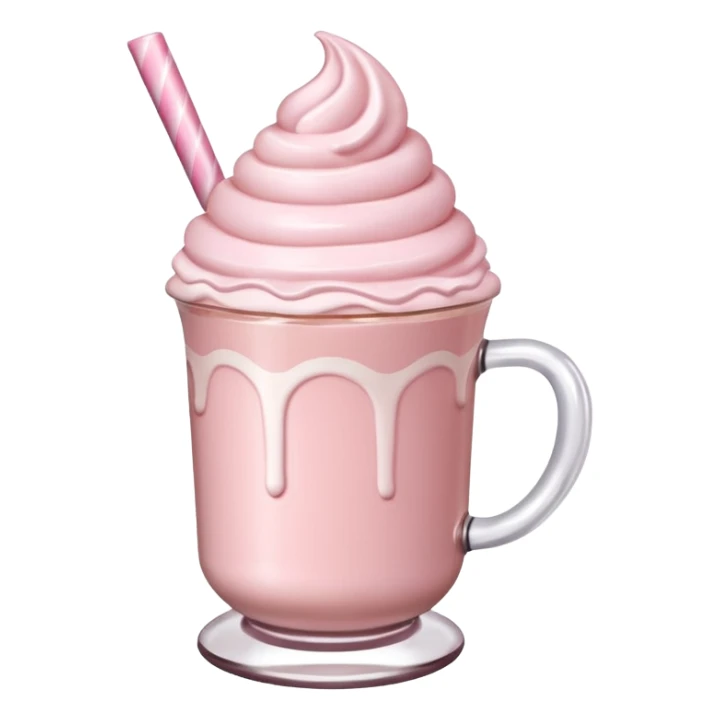 Pastel Pink Frozen Cream Hot Chocolate  sticker