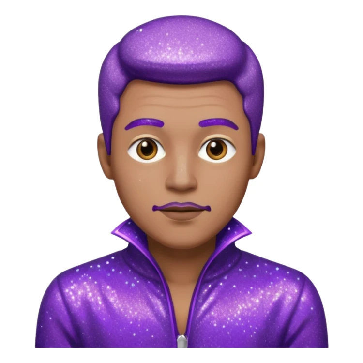 man office supervisor wearing glitter purple glittery clothes sticker