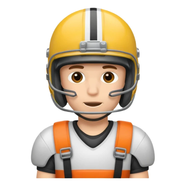 Football player with a seatbelt on them sticker