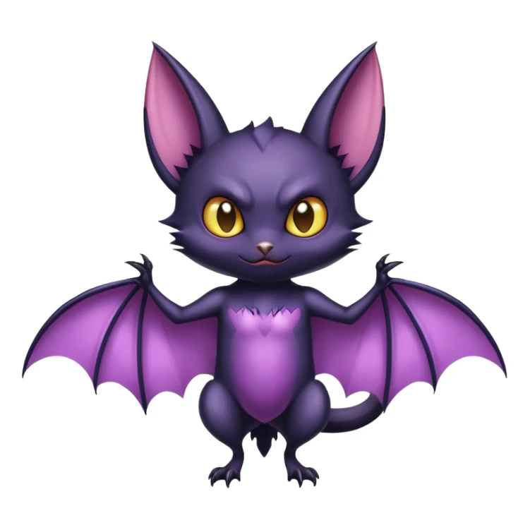 Shiny Dark Noibat-Bat-Cat-fusion-hybrid full body sticker