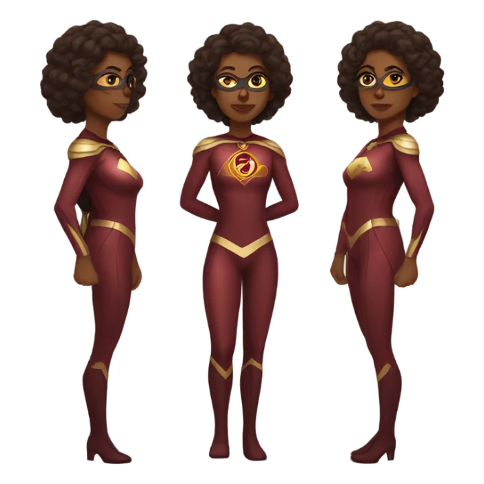 Brown woman superhero FSU  sticker