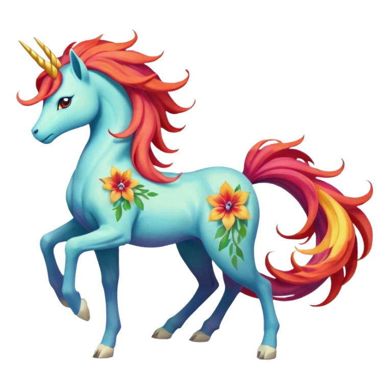 Suicune-Rapidash-Meganium-fusion (full body) sticker