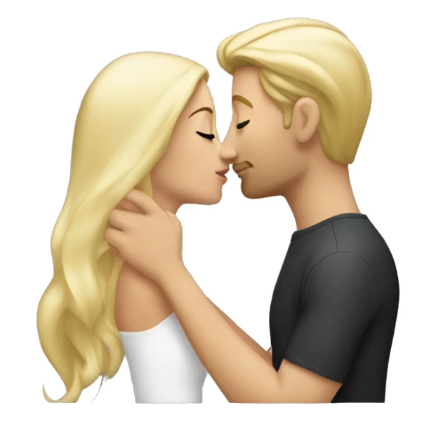 Tall The blond kissing curvy beautiful brunette  sticker