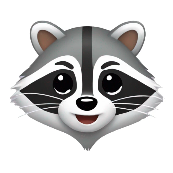 raccoon with closed eyes and hearts around sticker