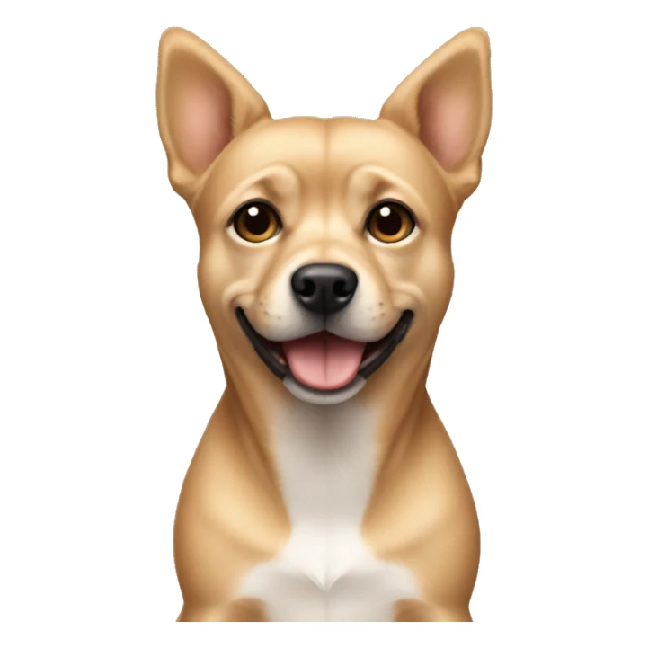 Small dog blonde hair brown ears  sticker