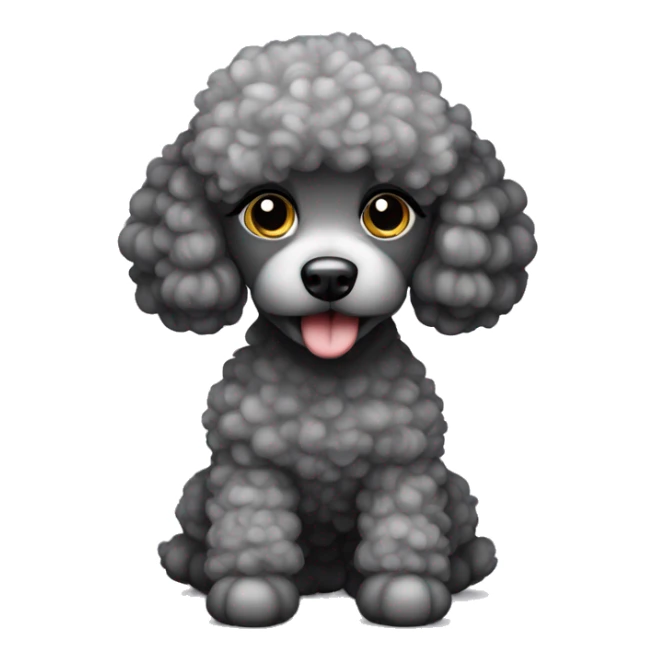 Toy poodles grey and black sticker