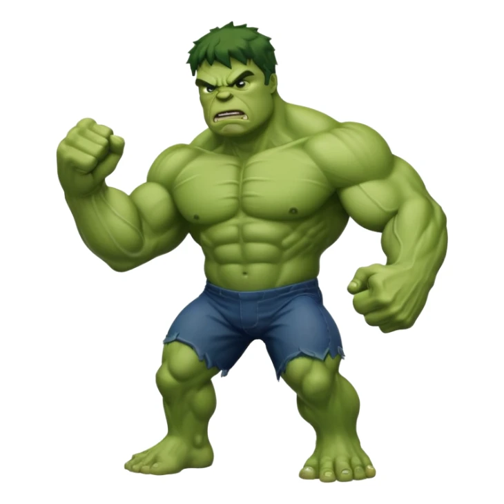 Angry hulk with big fist sticker