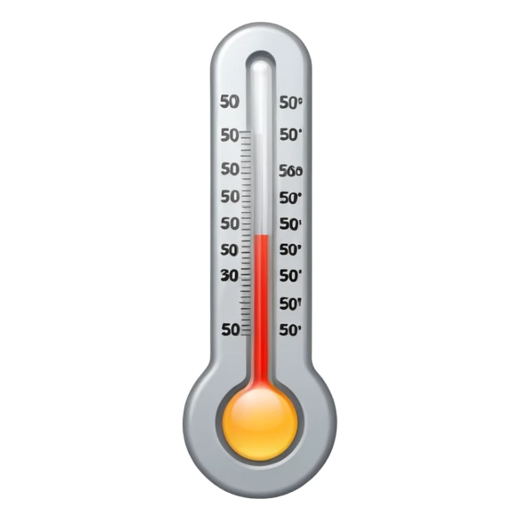 at a 45-degree angle backward and slightly to the right, the thermometer should be gray, like a mercury thermometer, and show 50+>C sticker
