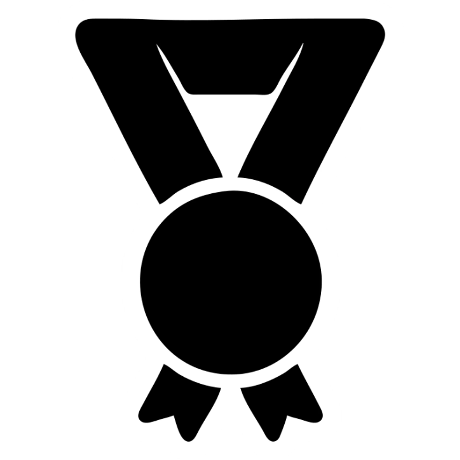 small silver award icon, metallic trophy or medal, simple and elegant sticker