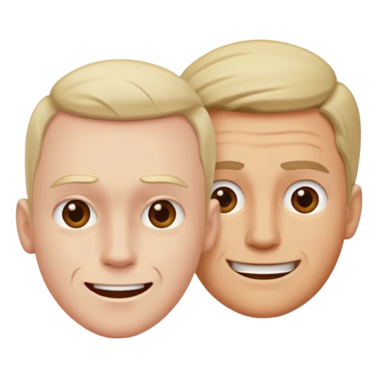 The man was upset and the man next to him was happy. sticker