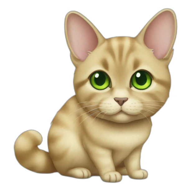 British chinchilla gold cat green eyes sticker