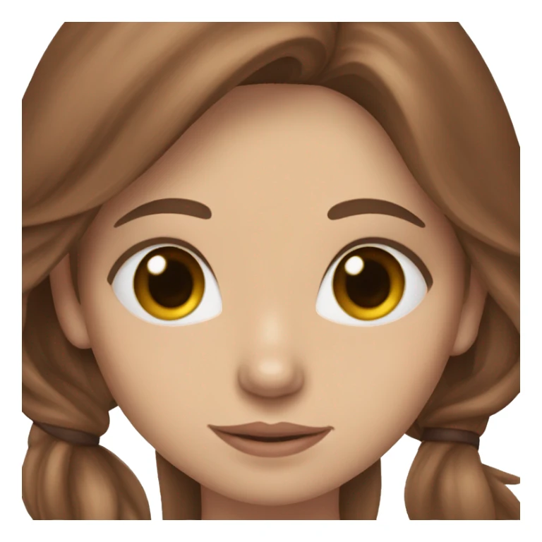 White girl with straight brown hair and blue eyes holding a red dachshund  sticker