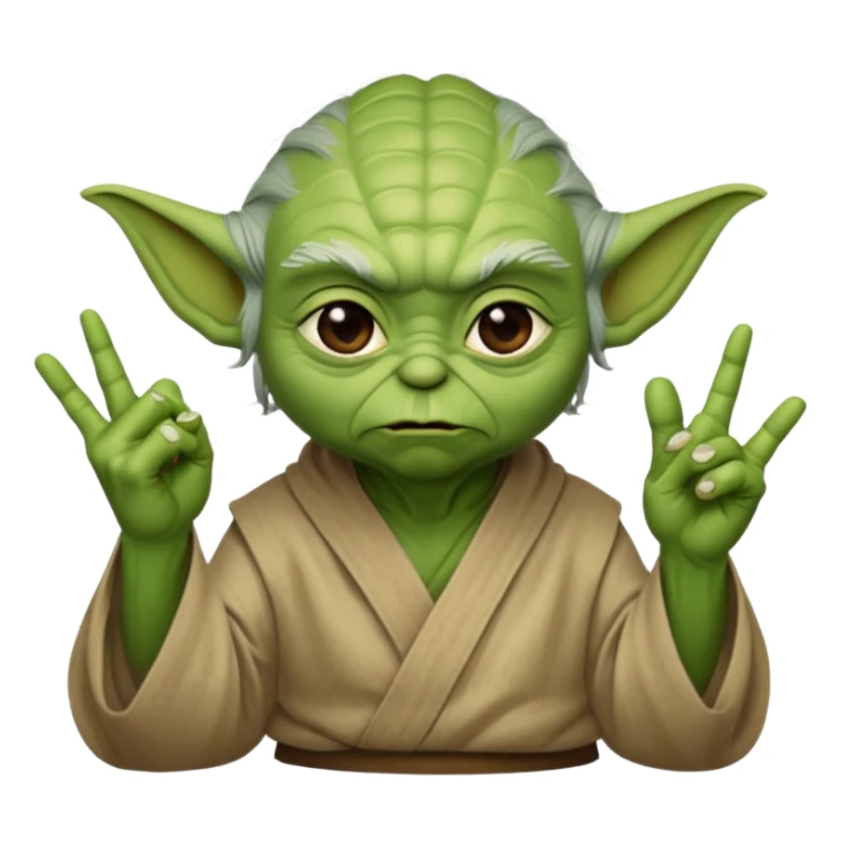 yoda qui fait un doigt d’honneur  sticker