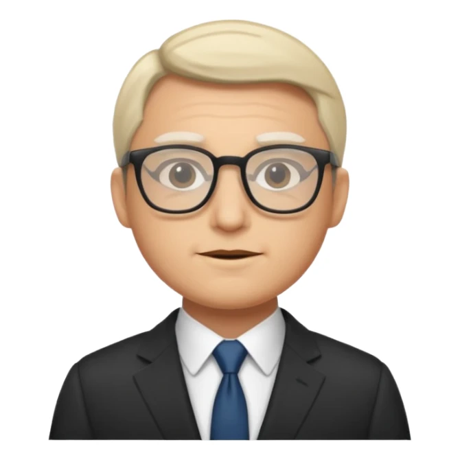 Person in suits wearing glasses sticker