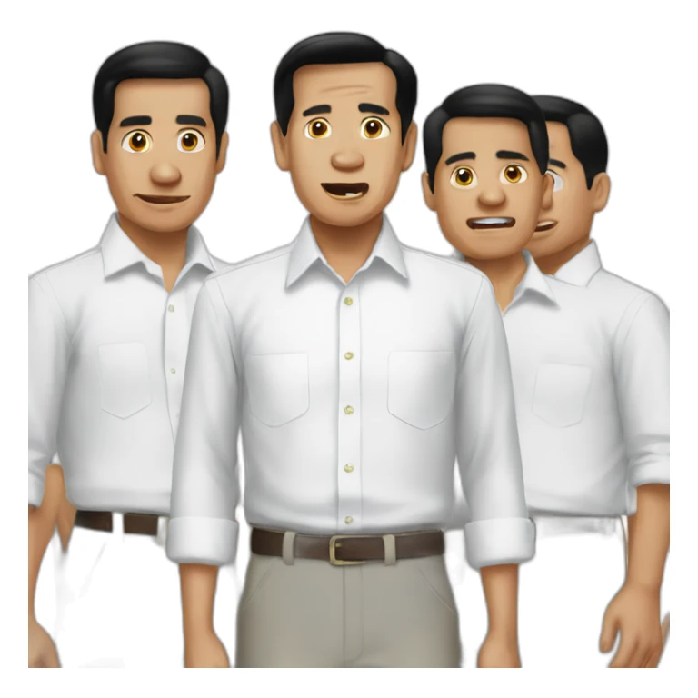 Jokowi white shirt shock sticker