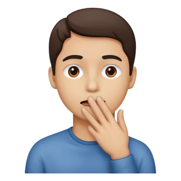 schweigen, hand in front of mouth sticker