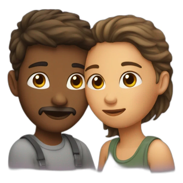 Deux personnes qui s'embrassent sticker