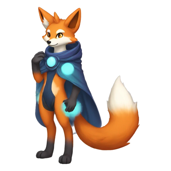 Anthro Sona Fakemon Nebula Fox Full Body sticker