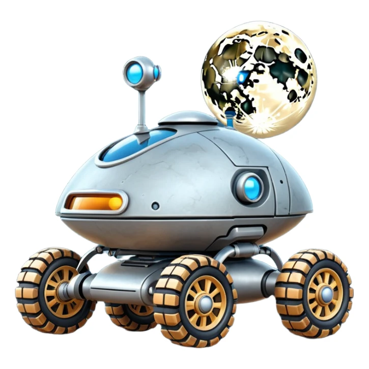  Flintstones antique tall robotic high-occupancy moon rover  sticker