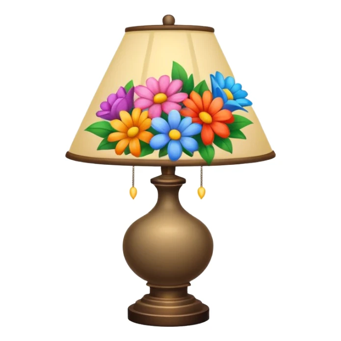 A lamp + a bouquet of flowers sticker
