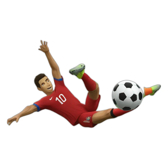 Cristano ronaldo bicycle kick emoji sticker