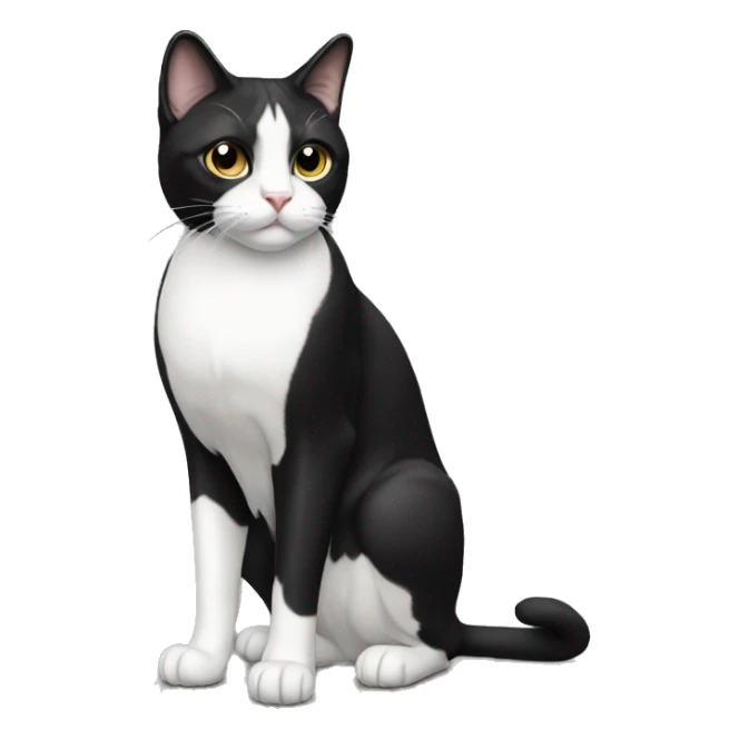 Tuxedo Cat Breed Full Body sticker