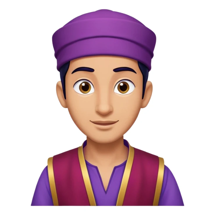Aladdin with purple vest and fez sticker
