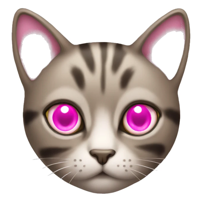 Cat with pink heart in eyes sticker