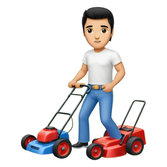 Elvis mowing the yard at Graceland sticker