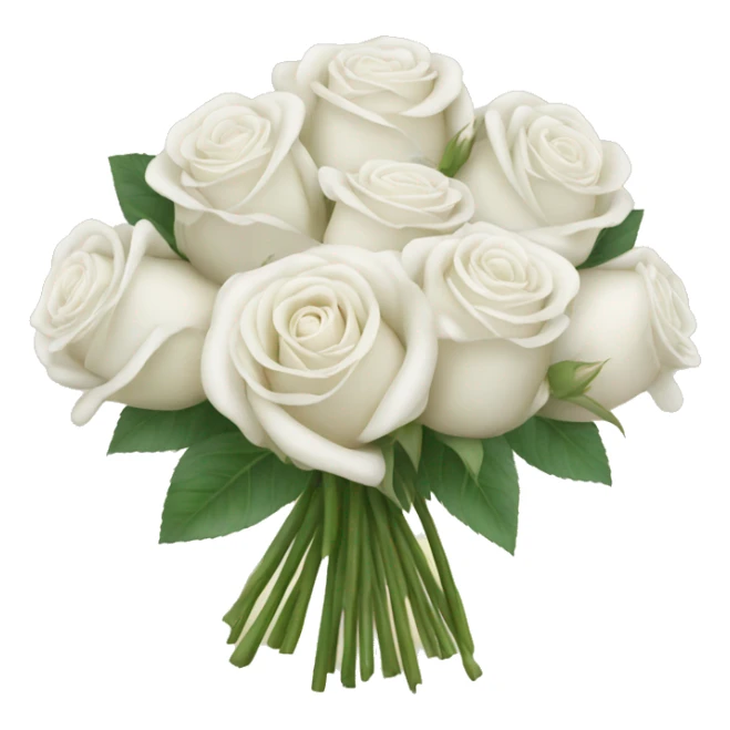 Bouquet of white roses sticker