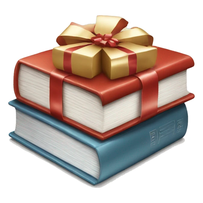 a stack of beautiful books with a gift sticker