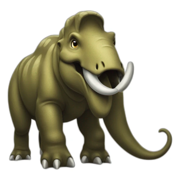 Mammouth sur tyrannosaurus sticker