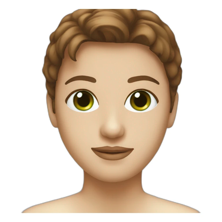 brown hair green eyes lasik surgery mask sticker