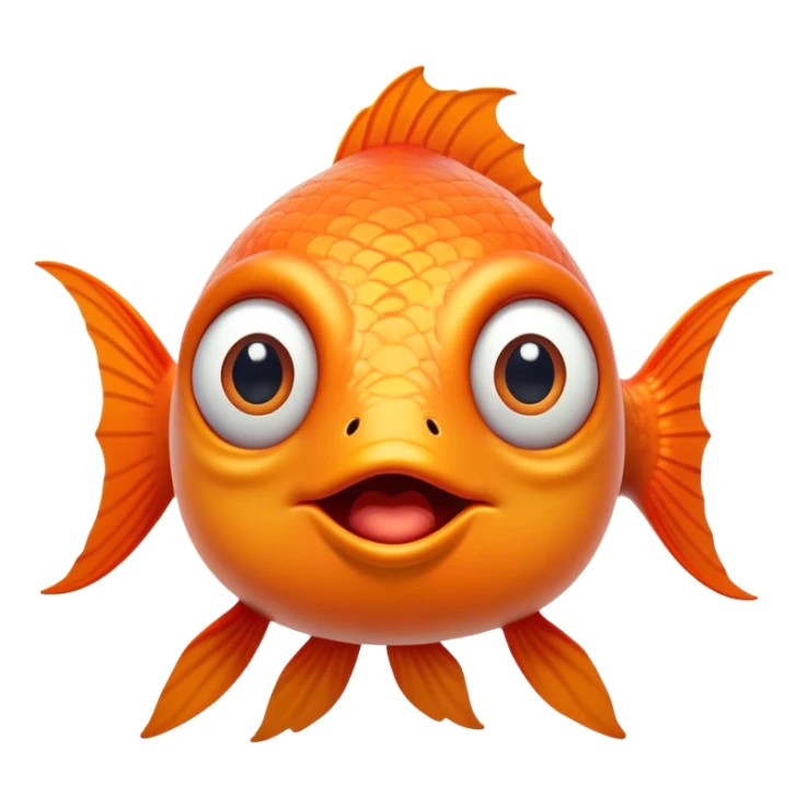 derpy stupid looking fish with googly eyes and goofy expression, facing directly to the right sticker