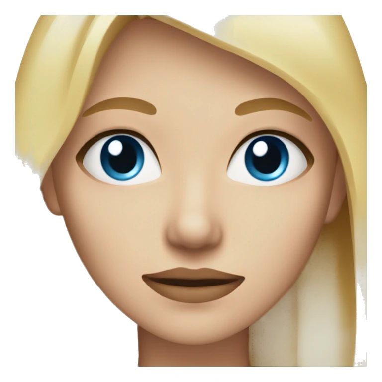 blond woman with blue eyes and a scar under one eyes sticker