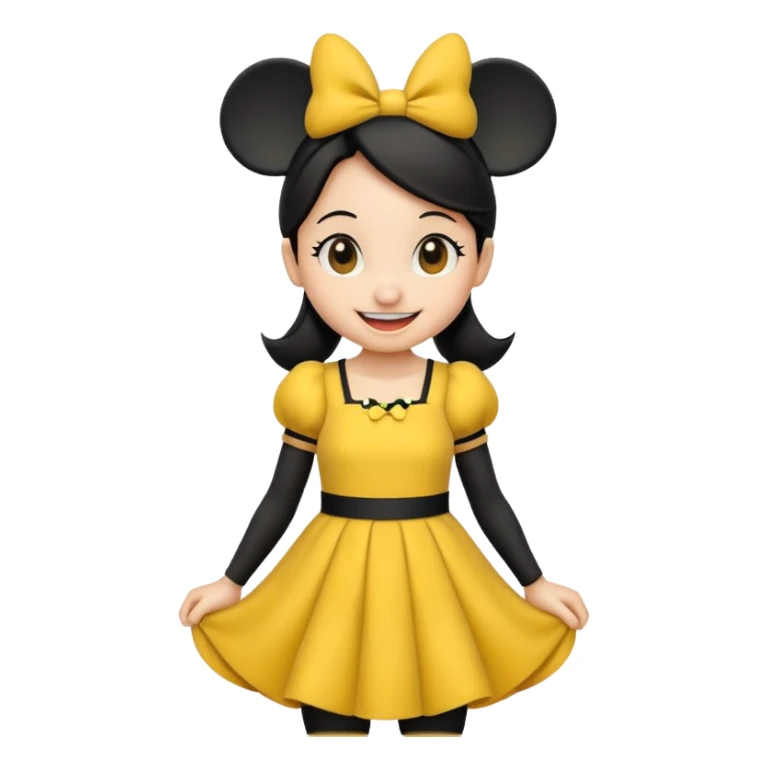Mickey Mouse girl yellow sticker