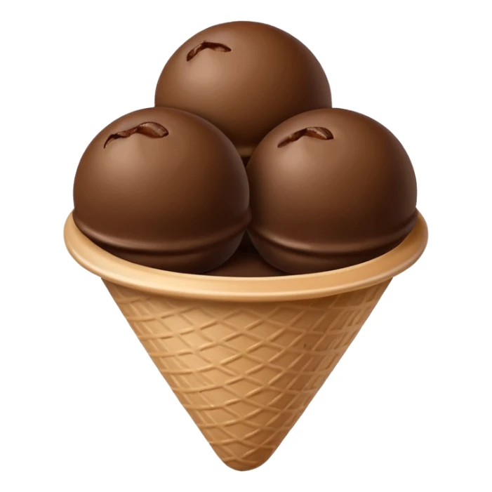 bolitas de helado de cafe con semilla de cafe minimalista  sticker