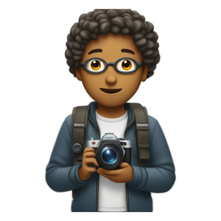 person with a camera like an influencer sticker