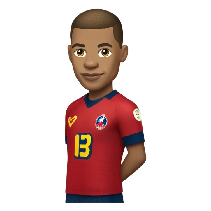 Kylian mbappe in a Morelia jersey sticker