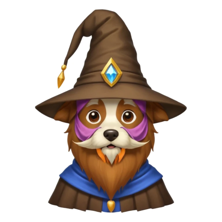 Dog wizard sticker