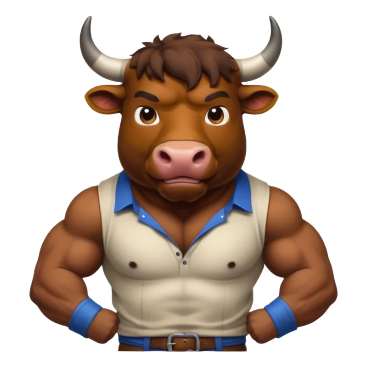 bull with shirt sticker