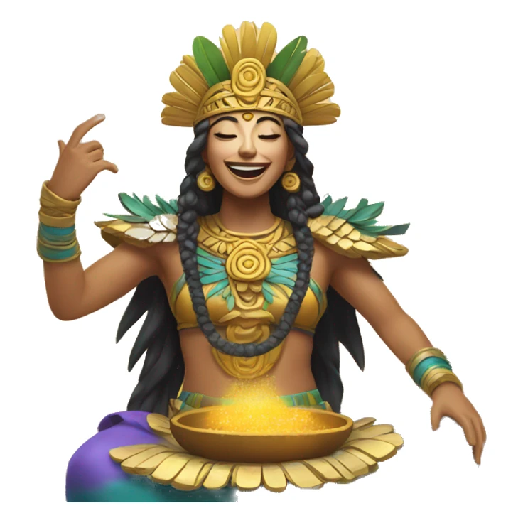 Dios maya celebrando una gg sticker