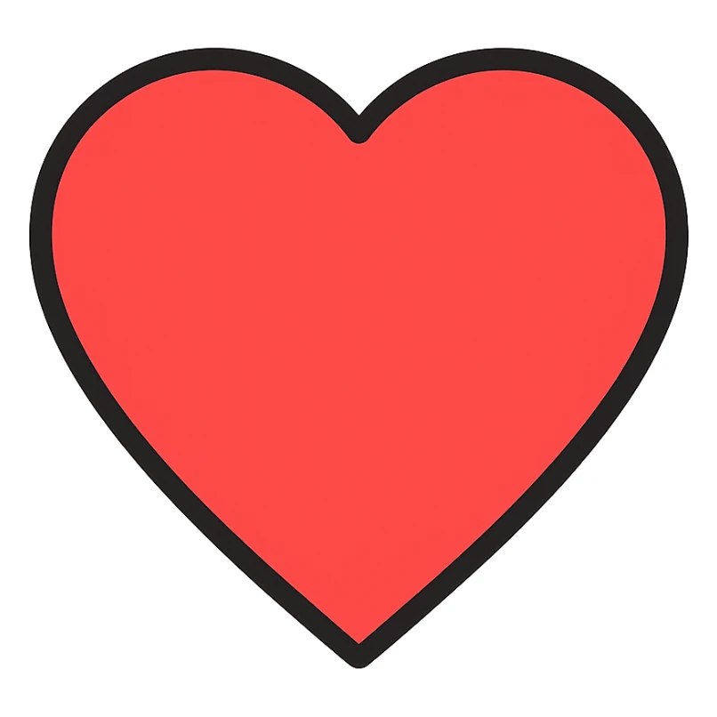 colored heart icon sticker