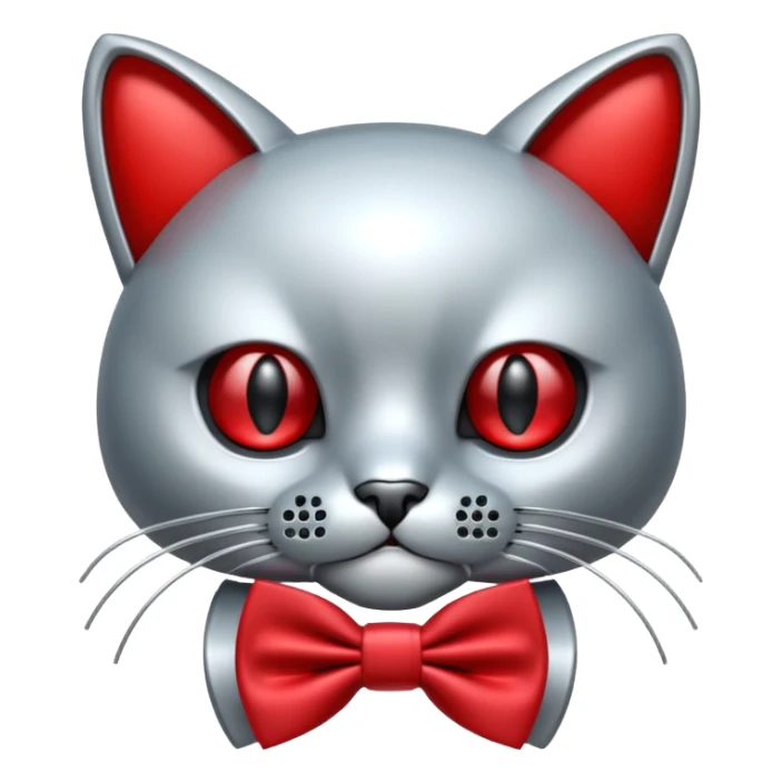 animatronic cat with bow tie like fnaf red  sticker