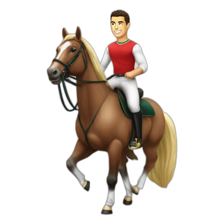 Cristiano Ronaldo sur un cheval sticker