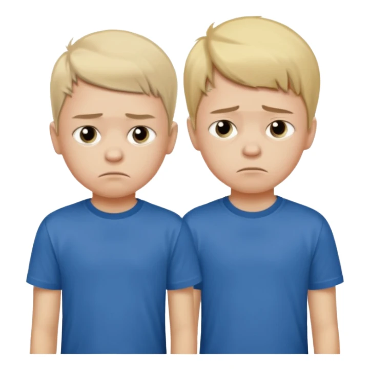 8 years old and 6 years old brothers feeling sad sticker