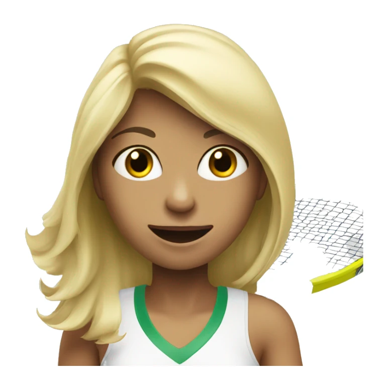 Blonde girl playing tennis sticker