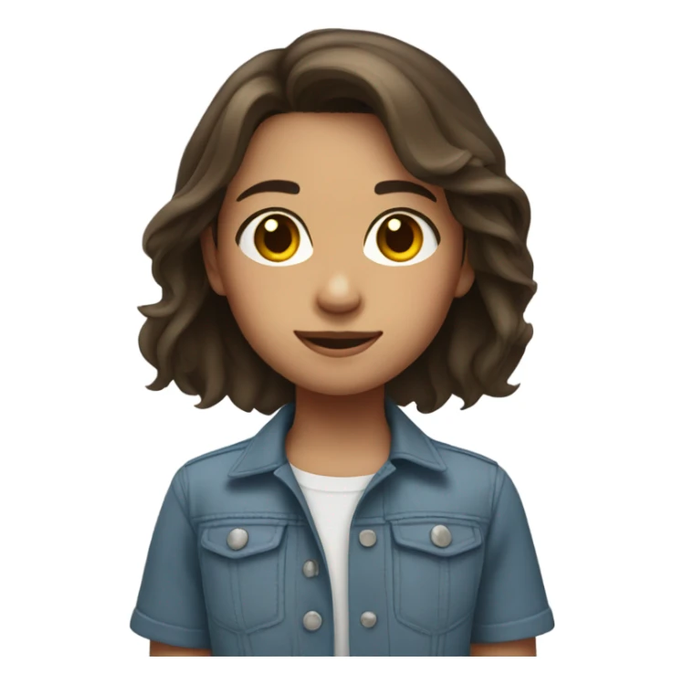 young brunette girl portrait sticker