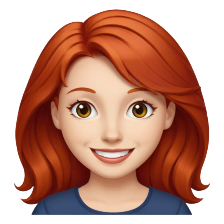 red hair lady and brunette girl smiling sticker